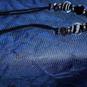 Elegant Black and White Beaded Necklace